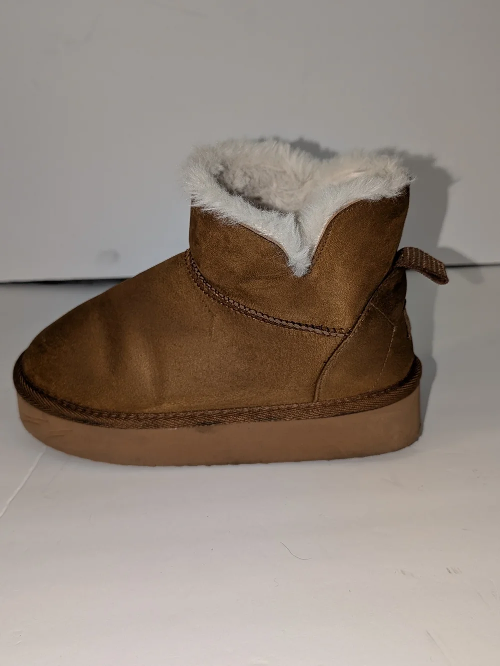 Vince Camuto Kids Brown Faux-Shearling Ankle Boots